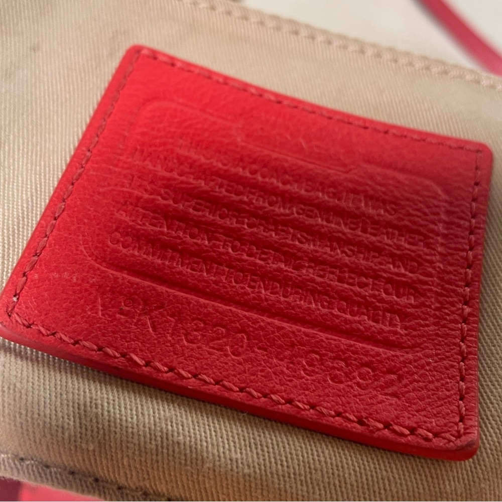 ‼️ SPRING SALE Coach Y2K Mini Satchel in Vibrant Hot Pink/Red Saffiano Leather - Picture 14 of 17